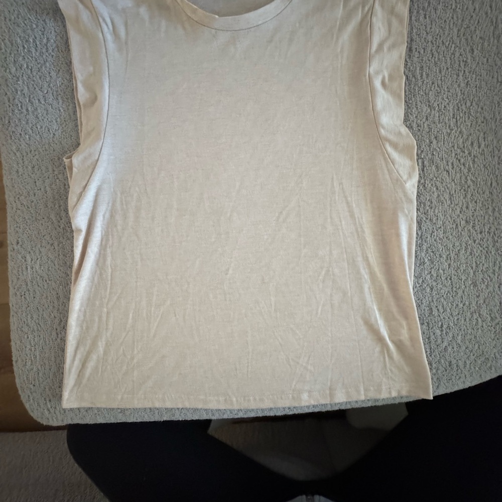 Sleeveless Cream Top